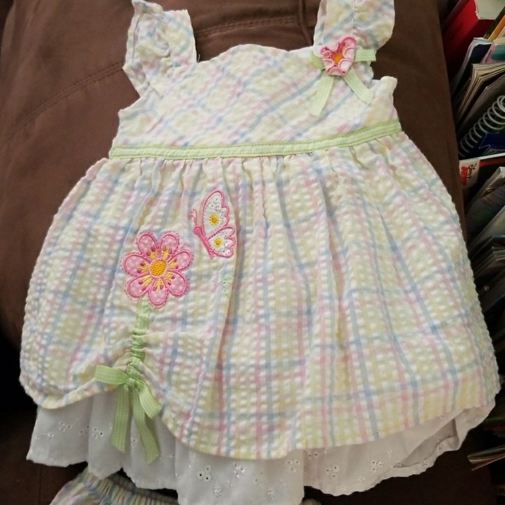Baby girl pastle colored dress